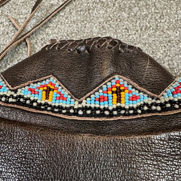 Leather Gallery NWT Deadstock Western Cowgirl Fringe Beaded Brown Coat Sz Medium - Picture 8 of 8